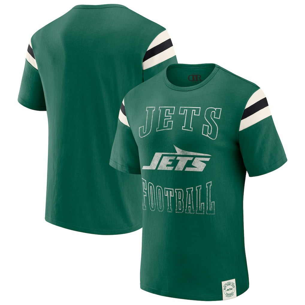 NFL New York Jets Darius Rucker Collection Football Stripe Sleeve T-Shirt