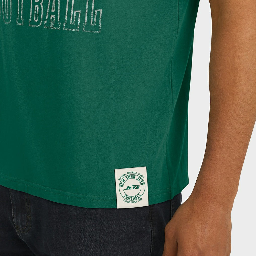 NFL New York Jets Darius Rucker Collection Football Stripe Sleeve T-Shirt