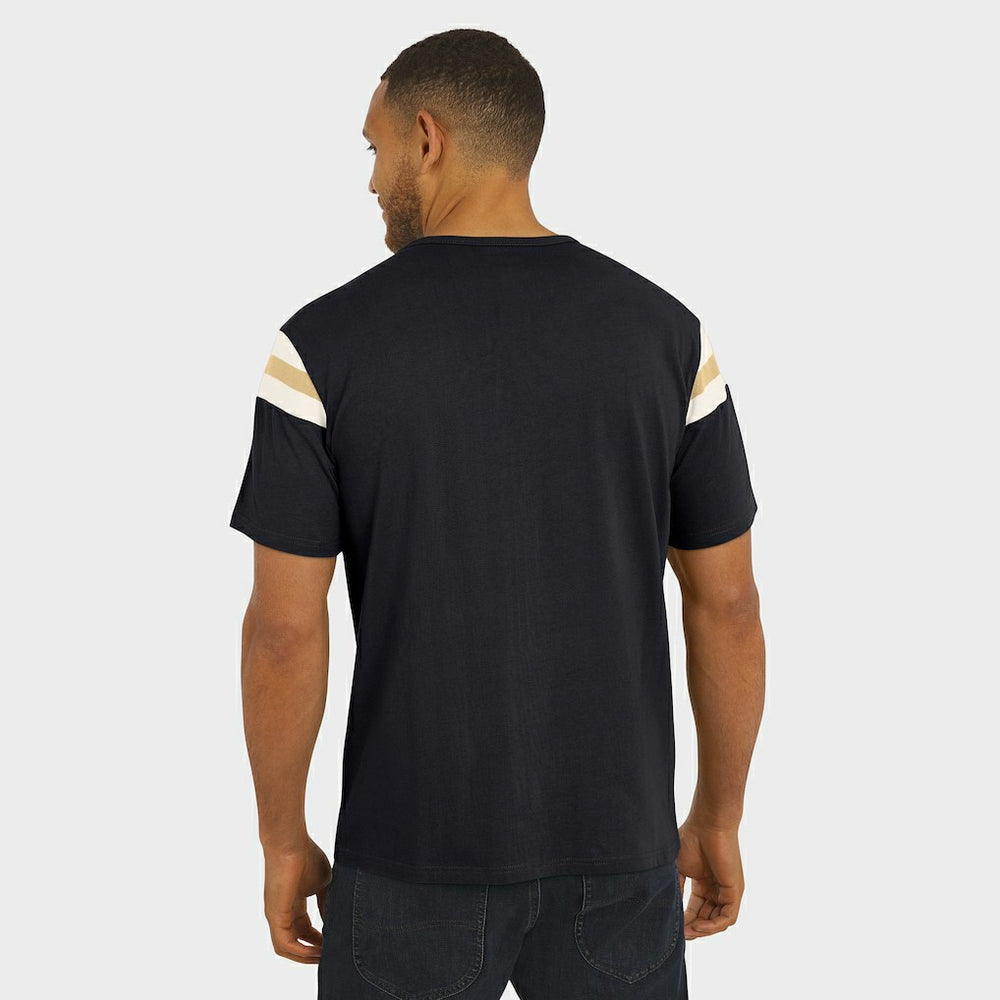 NFL New Orleans Saints Darius Rucker Collection Football Stripe Sleeve T-Shirt