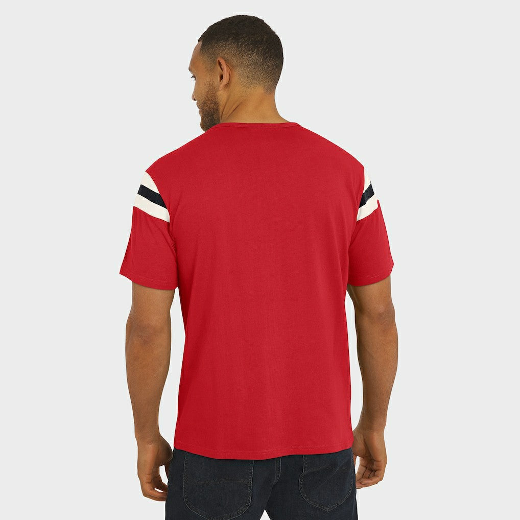 NFL San Francisco 49ers Darius Rucker Collection Football Stripe Sleeve T-Shirt