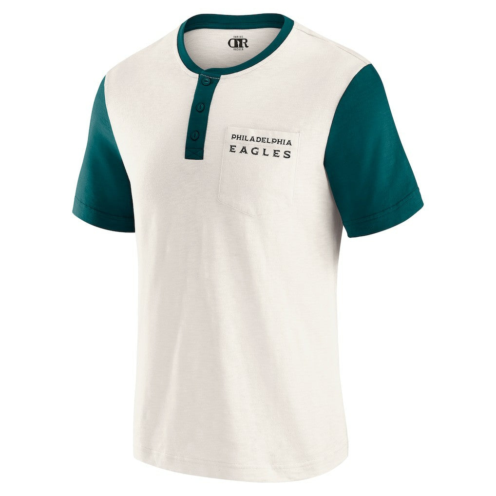 NFL Philadelphia Eagles Darius Rucker Collection Henley Colorblock Slub Pocket T-Shirt