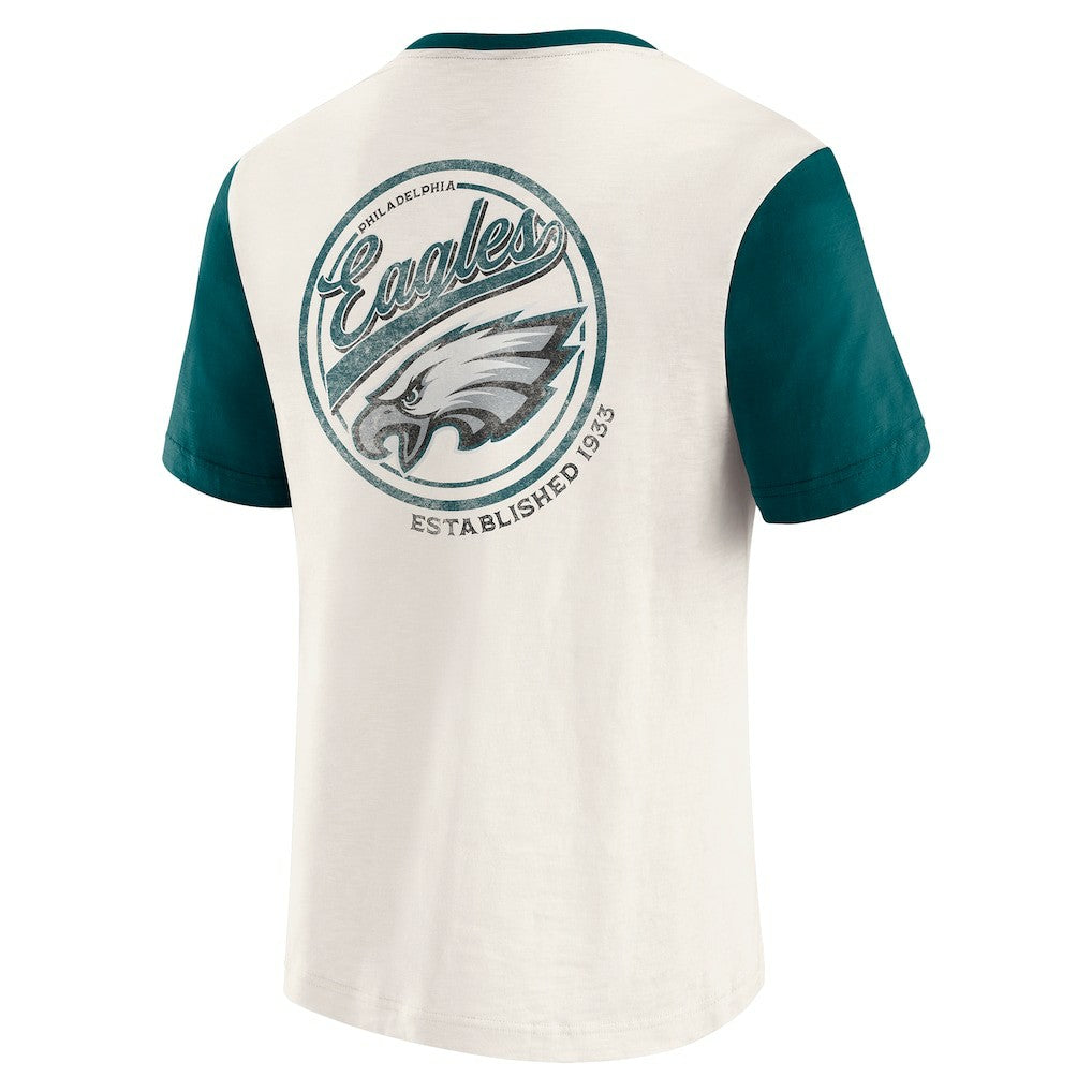 NFL Philadelphia Eagles Darius Rucker Collection Henley Colorblock Slub Pocket T-Shirt
