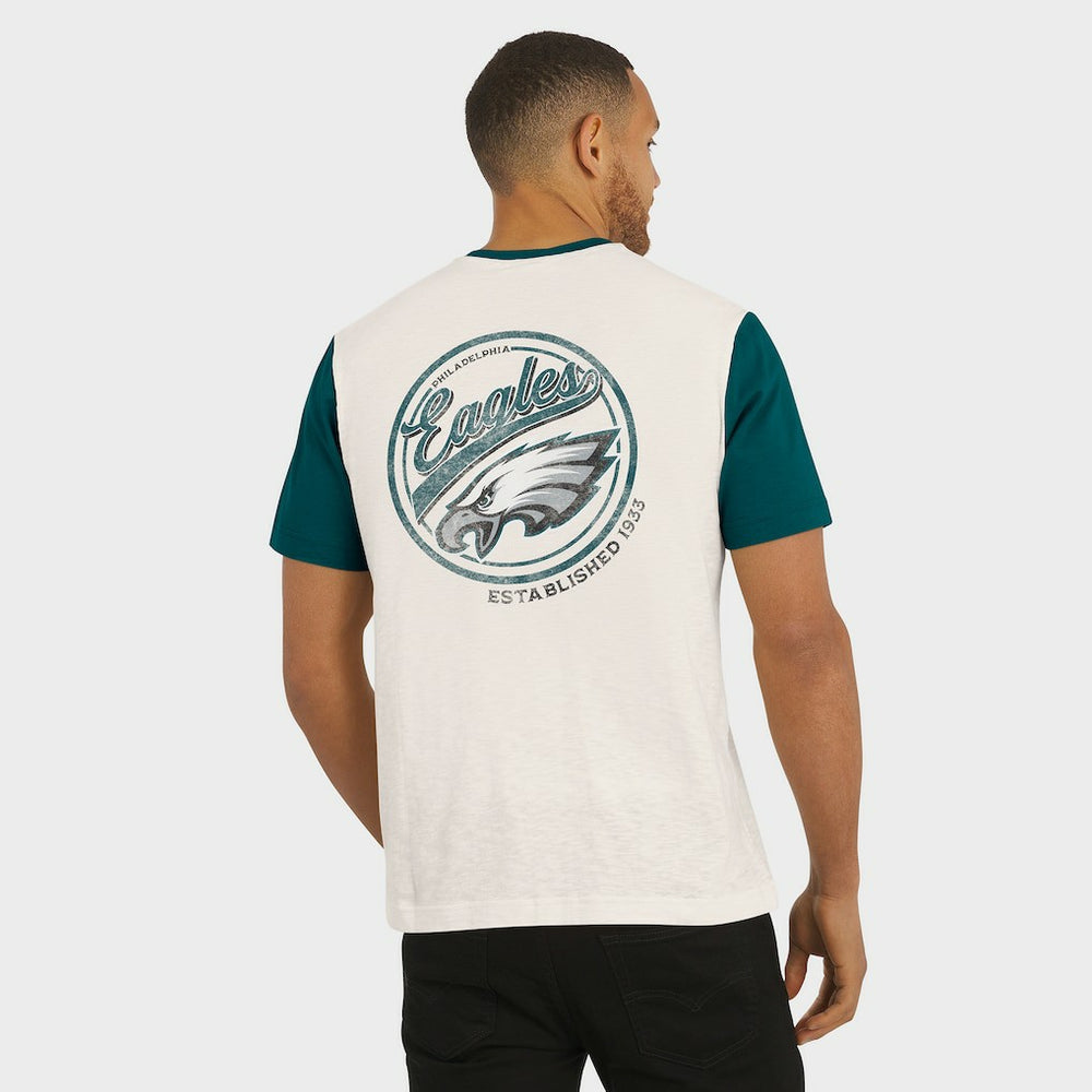 NFL Philadelphia Eagles Darius Rucker Collection Henley Colorblock Slub Pocket T-Shirt