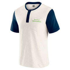 NFL Seattle Seahawks Darius Rucker Collection Henley Colorblock Slub Pocket T-Shirt