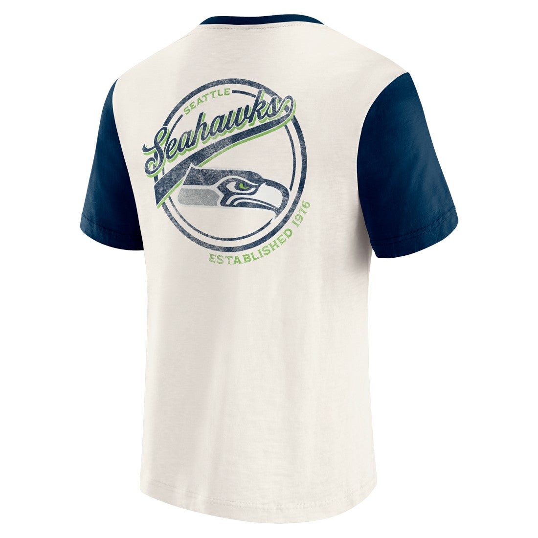NFL Seattle Seahawks Darius Rucker Collection Henley Colorblock Slub Pocket T-Shirt