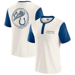 NFL Indianapolis Colts Darius Rucker Collection Henley Colorblock Slub Pocket T-Shirt