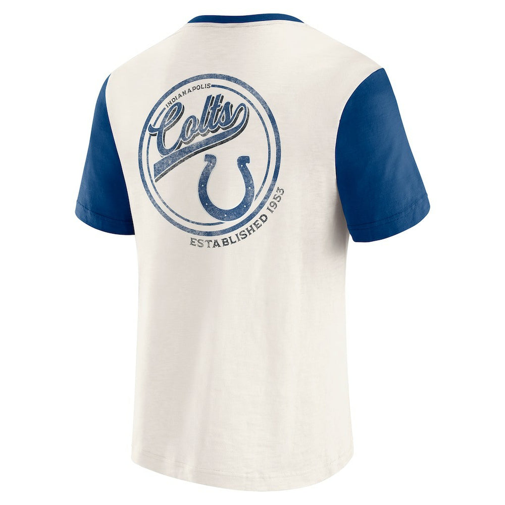 NFL Indianapolis Colts Darius Rucker Collection Henley Colorblock Slub Pocket T-Shirt