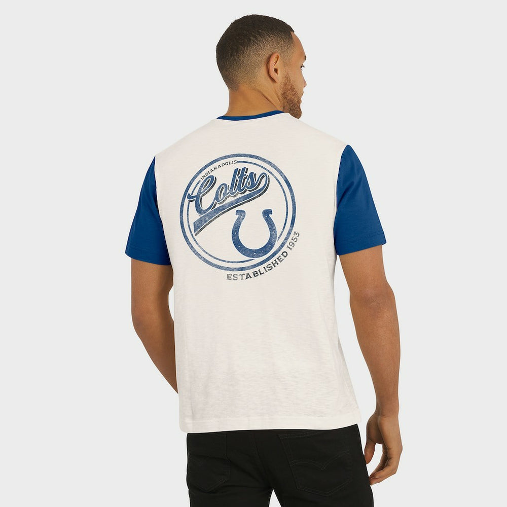 NFL Indianapolis Colts Darius Rucker Collection Henley Colorblock Slub Pocket T-Shirt
