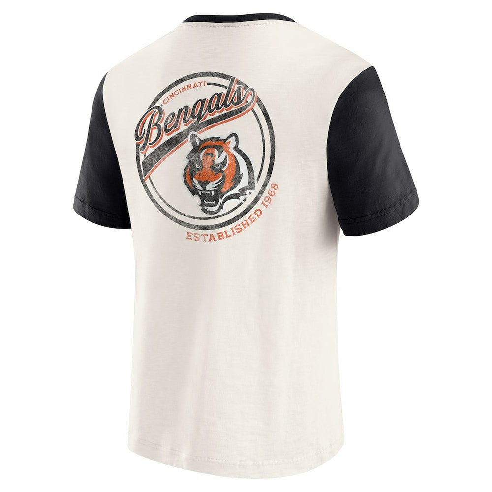 NFL Cincinnati Bengals Darius Rucker Collection Henley Colorblock Slub Pocket T-Shirt