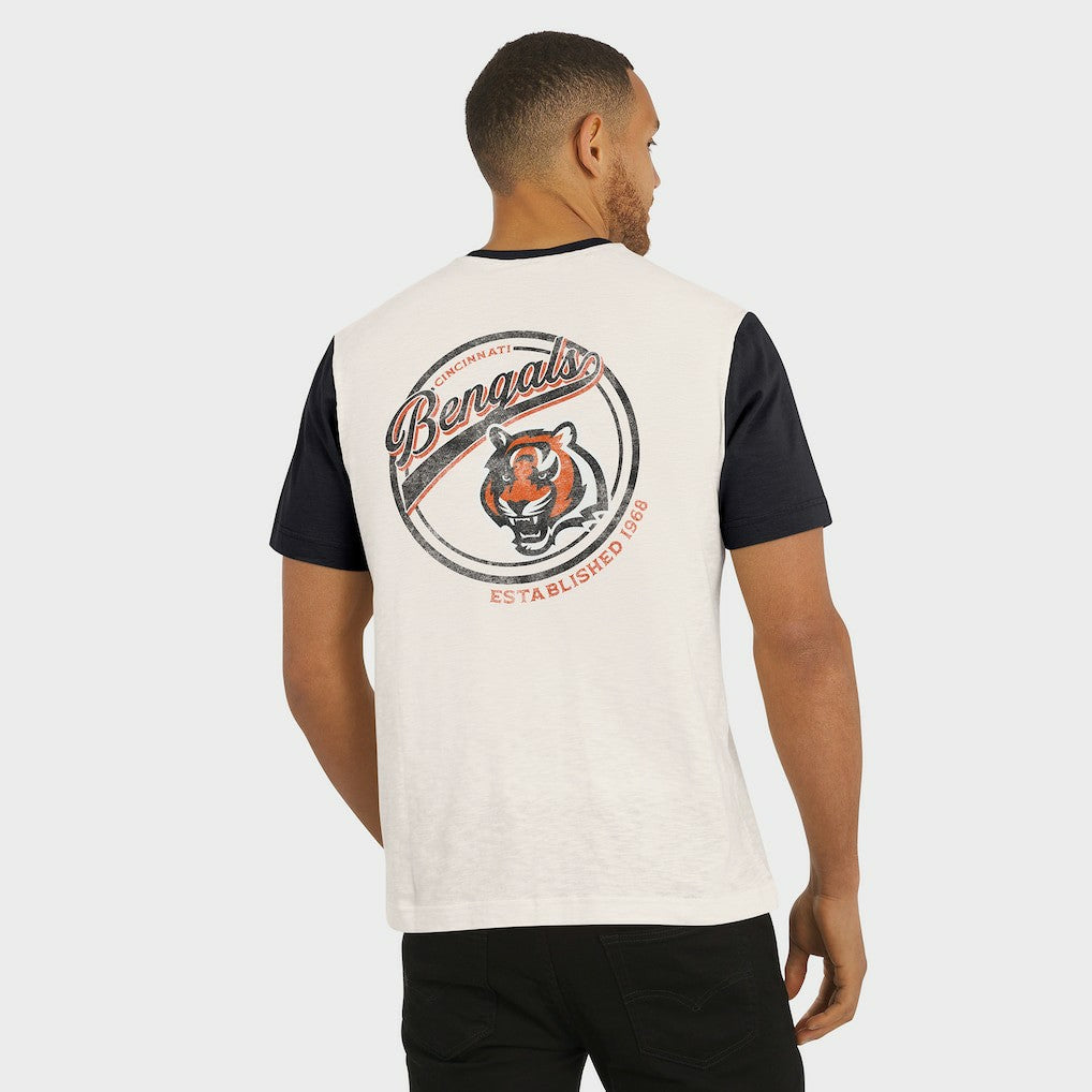 NFL Cincinnati Bengals Darius Rucker Collection Henley Colorblock Slub Pocket T-Shirt