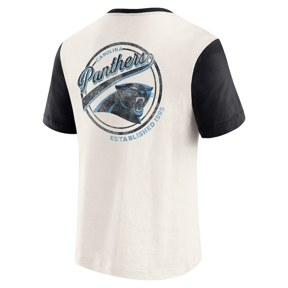 NFL Carolina Panthers Darius Rucker Collection Henley Colorblock Slub Pocket T-Shirt