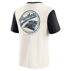 NFL Carolina Panthers Darius Rucker Collection Henley Colorblock Slub Pocket T-Shirt