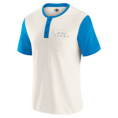 NFL Detroit Lions Darius Rucker Collection Henley Colorblock Slub Pocket T-Shirt