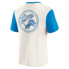 NFL Detroit Lions Darius Rucker Collection Henley Colorblock Slub Pocket T-Shirt