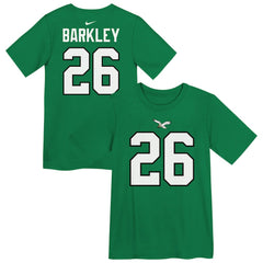 NFL Philadelphia Eagles Saquon Barkley  Preschool Player Name & Number T-Shirt