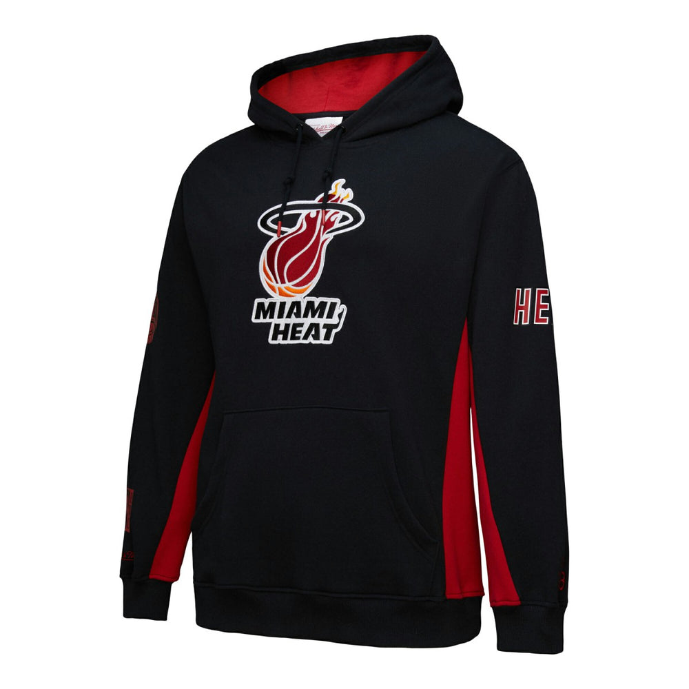 Miami Heat Hardwood Classics Team Origins Fleece Pullover Hoodie - Black | Mitchell & Ness discount