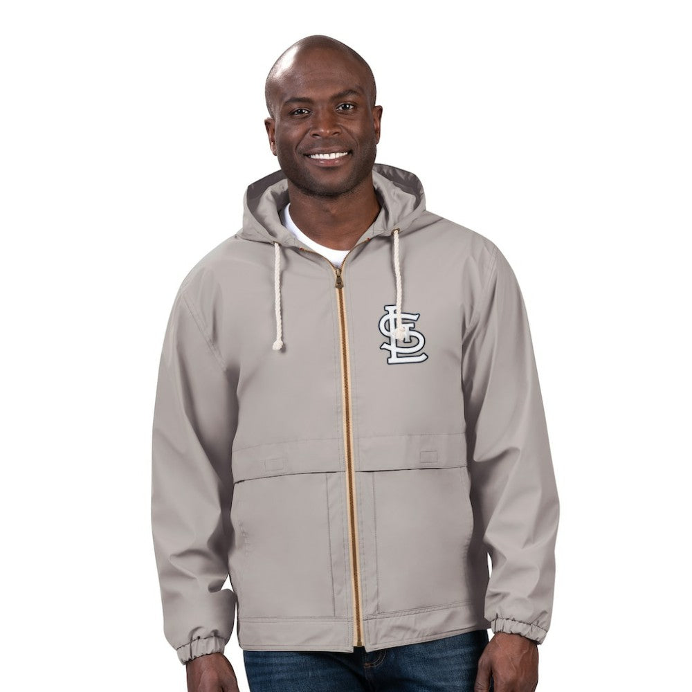 St. Louis Cardinals G-III Sports by Carl Banks Full-Zip Rain Jacket - Gray