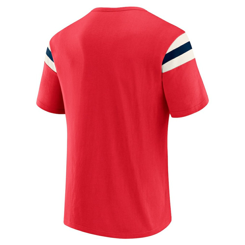 Washington Nationals Darius Rucker Collection Distressed Sleeve Stripe T-Shirt - Red