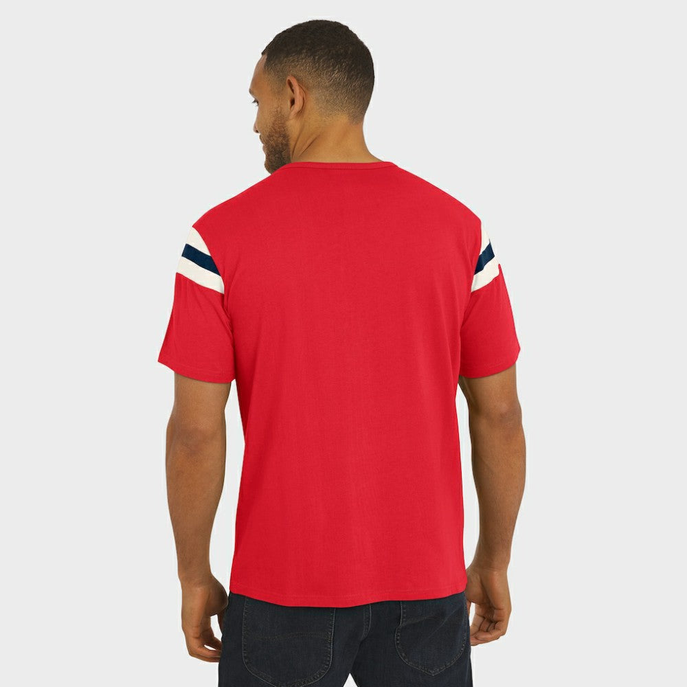 Washington Nationals Darius Rucker Collection Distressed Sleeve Stripe T-Shirt - Red