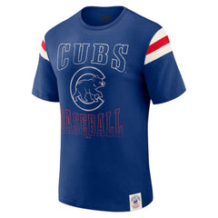 Chicago Cubs Darius Rucker Collection Distressed Sleeve Stripe T-Shirt - Royal