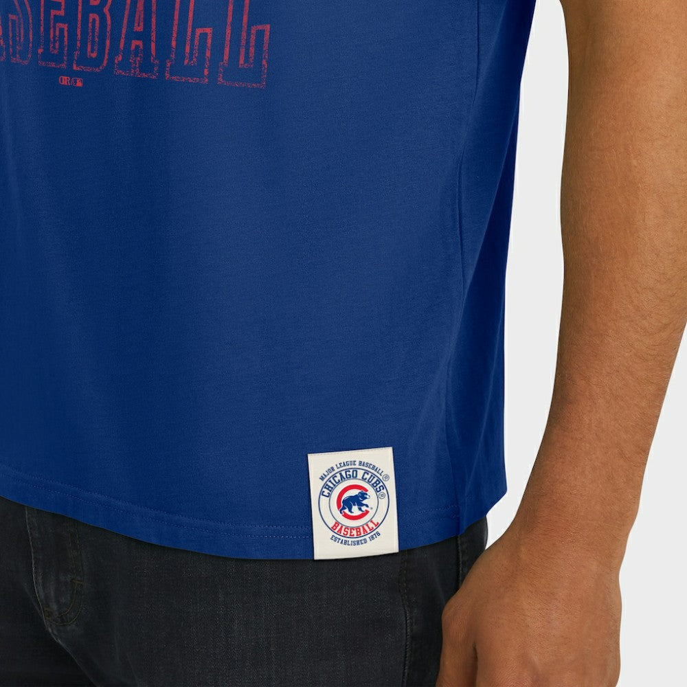 Chicago Cubs Darius Rucker Collection Distressed Sleeve Stripe T-Shirt - Royal