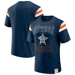 Houston Astros Darius Rucker Collection Distressed Sleeve Stripe T-Shirt - Navy