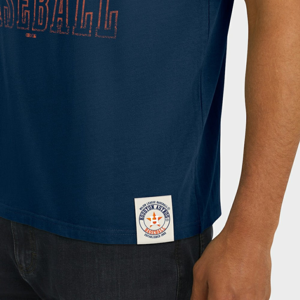 Houston Astros Darius Rucker Collection Distressed Sleeve Stripe T-Shirt - Navy