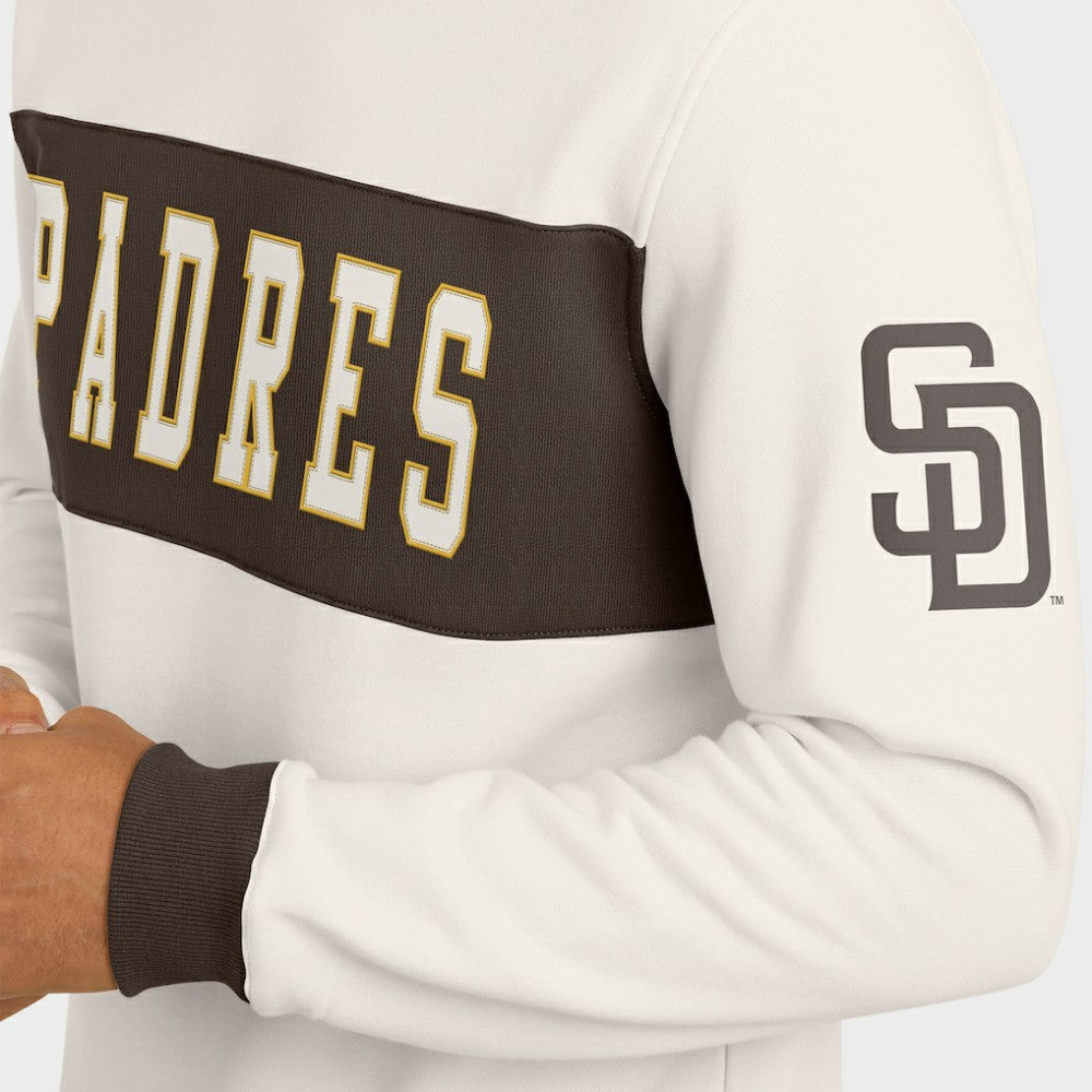San Diego Padres Darius Rucker Collection Colorblock Crewneck Sweatshirt - Cream