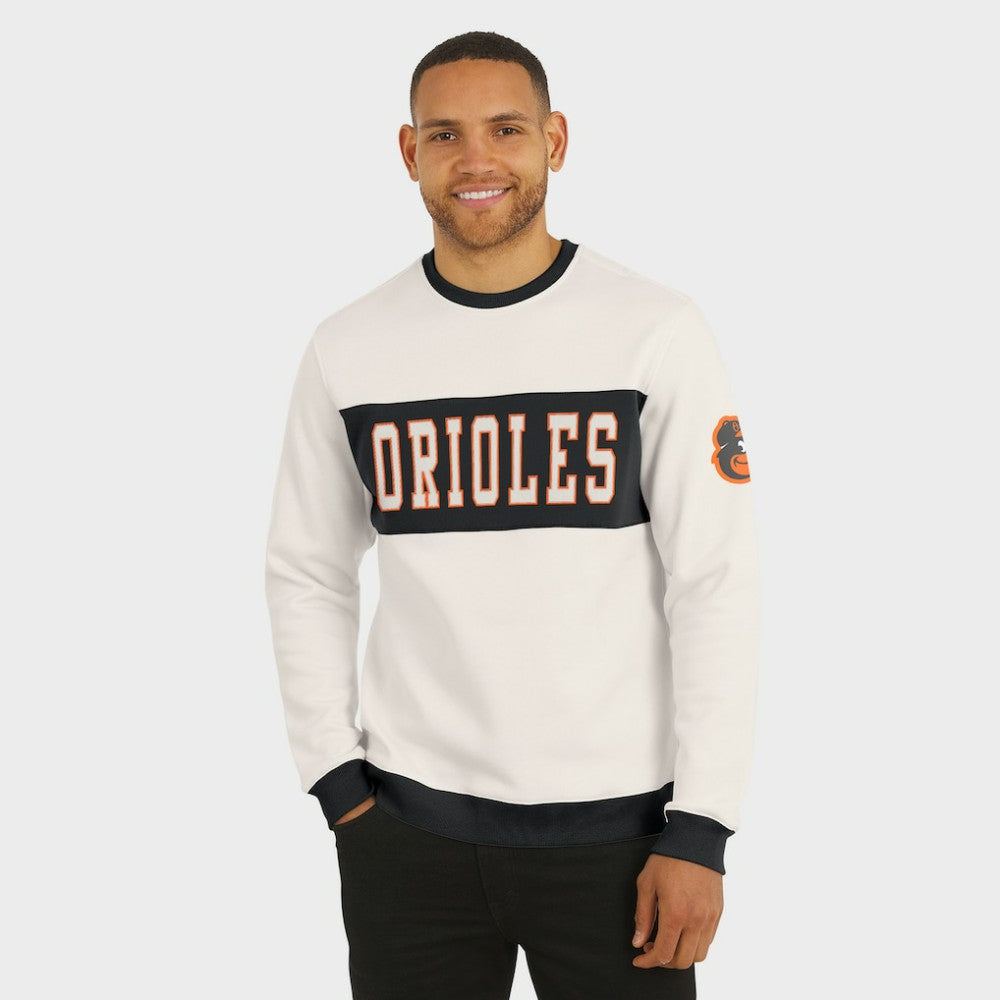 Baltimore Orioles Darius Rucker Collection Colorblock Crewneck Sweatshirt - Cream