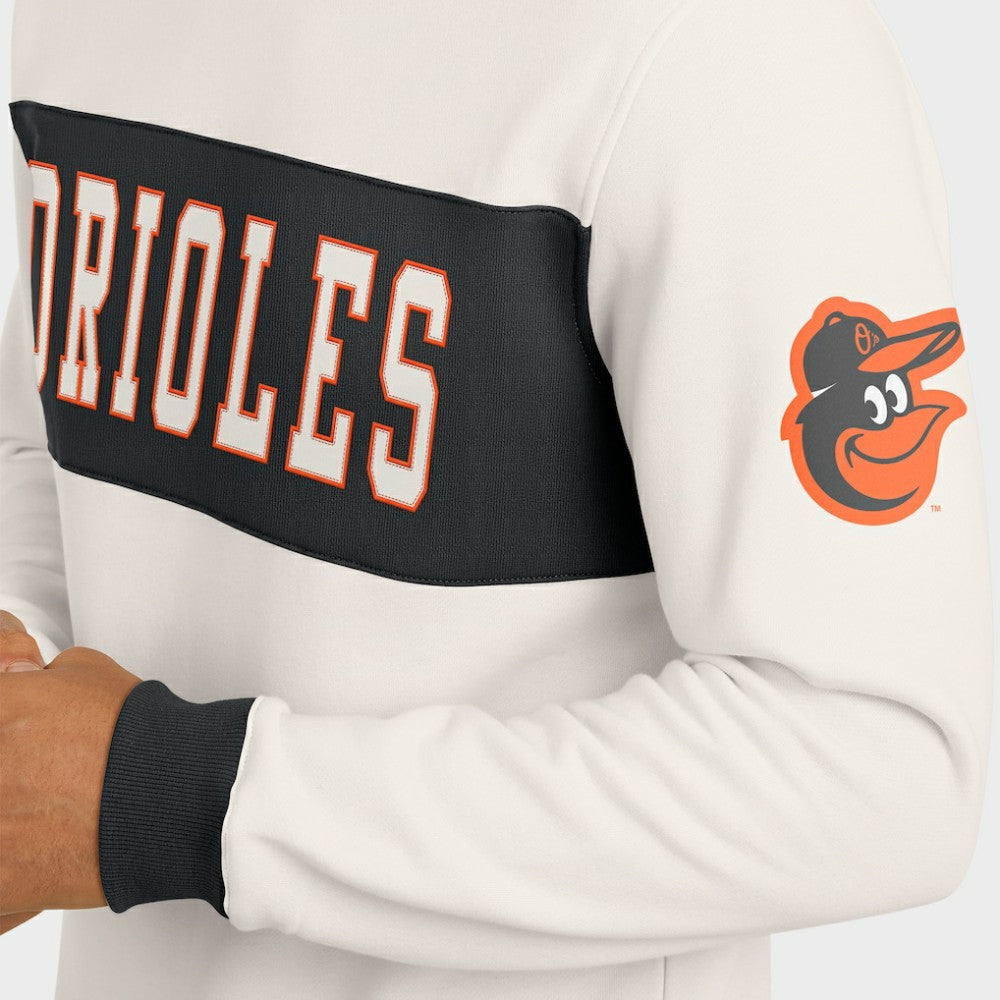 Baltimore Orioles Darius Rucker Collection Colorblock Crewneck Sweatshirt - Cream