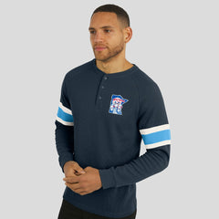 Minnesota Twins Darius Rucker Collection Waffle-Knit Raglan Long Sleeve Henley T-Shirt - Navy