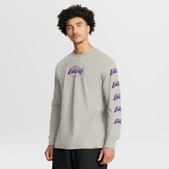 Los Angeles Lakers Crossover Collection Ball Screen Action Premium Long Sleeve T-Shirt - Cream | Fanatics discount