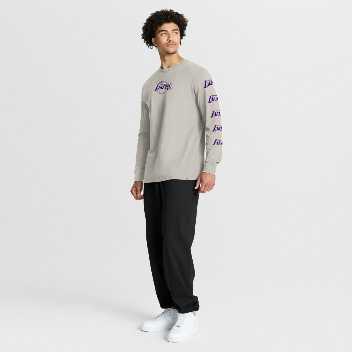 Los Angeles Lakers Crossover Collection Ball Screen Action Premium Long Sleeve T-Shirt - Cream | Fanatics discount