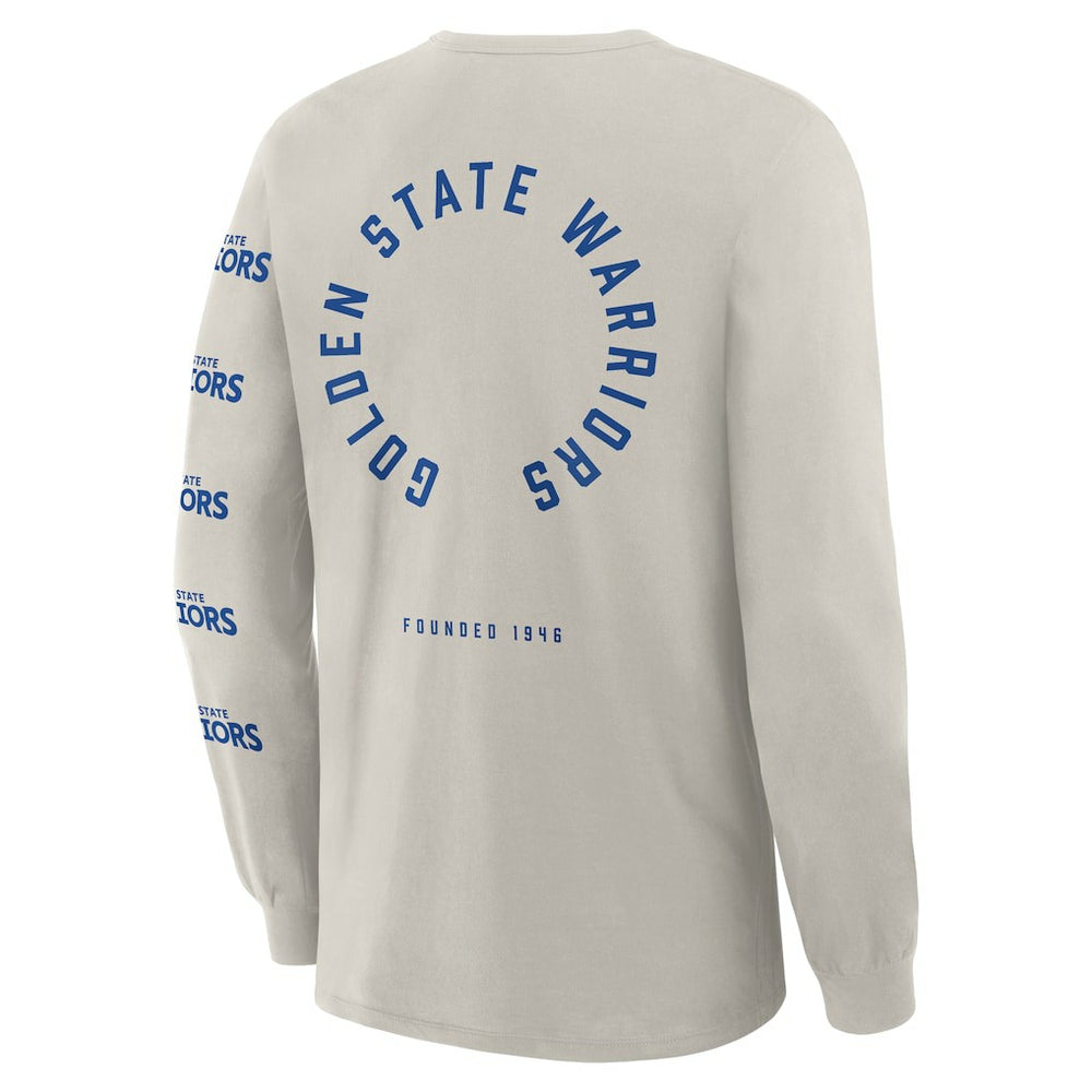 Golden State Warriors Crossover Collection Ball Screen Action Premium Long Sleeve T-Shirt sale - Cream | Fanatics for sale