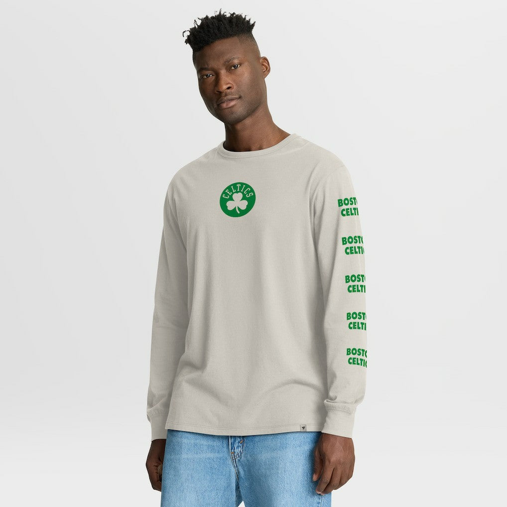 Boston Celtics Crossover Collection Ball Screen Action Premium Long Sleeve T-Shirt - Cream | Fanatics outlet