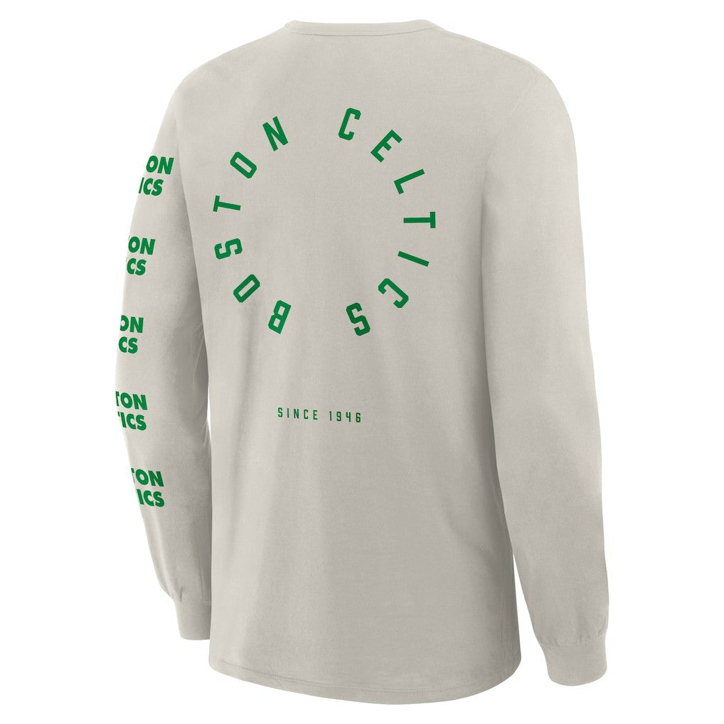 Boston Celtics Crossover Collection Ball Screen Action Premium Long Sleeve T-Shirt - Cream | Fanatics outlet