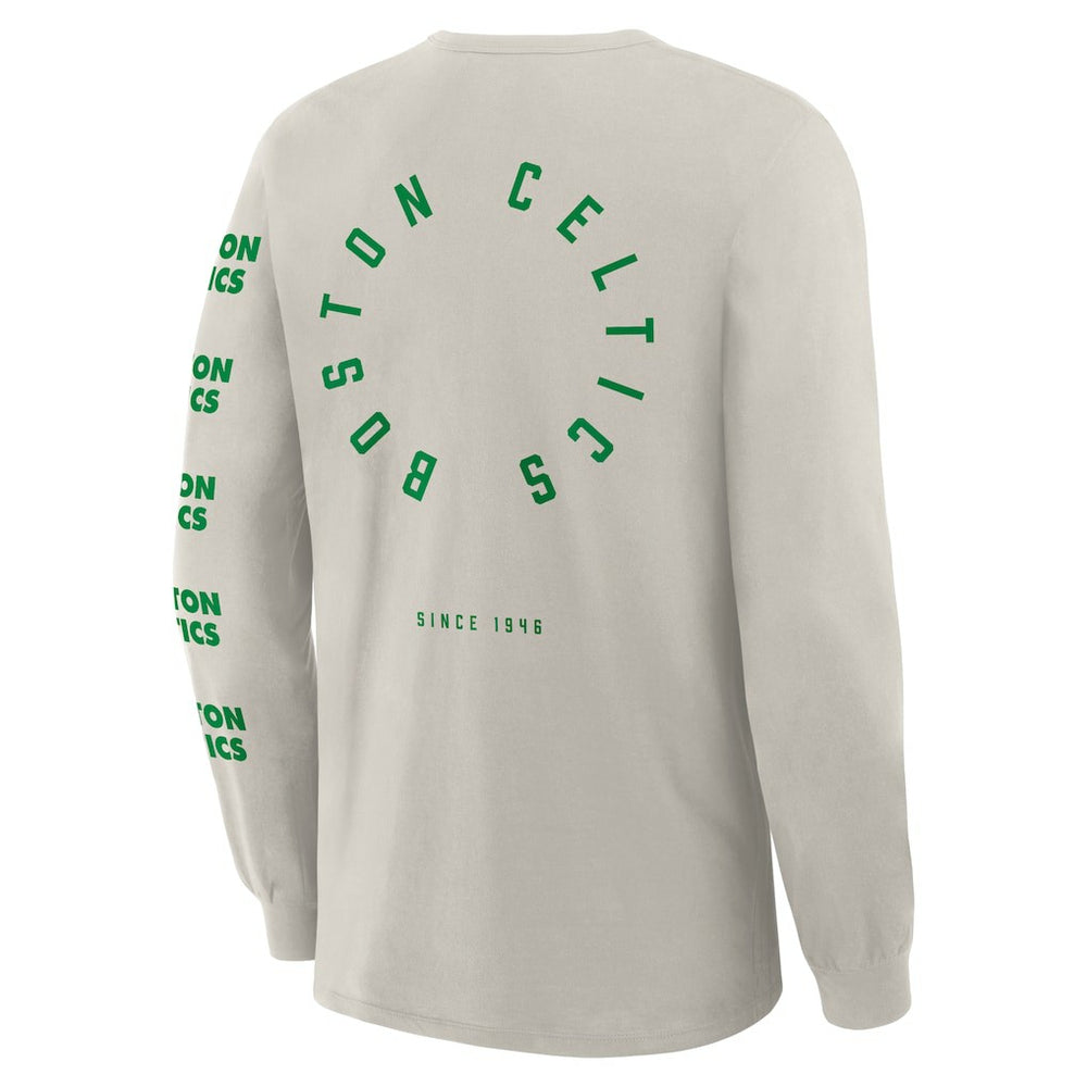 Boston Celtics Crossover Collection Ball Screen Action Premium Long Sleeve T-Shirt - Cream | Fanatics outlet