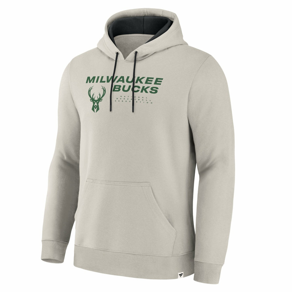 Milwaukee Bucks Crossover Collection Blocked Shot Premium Pullover Hoodie - Off White | Fanatics shop