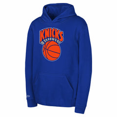 New York Knicks Preschool Retro Logo Pullover Hoodie - Blue | Mitchell & Ness discount