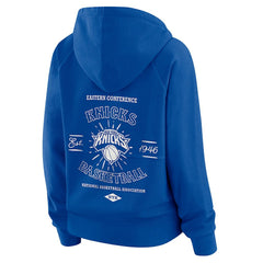 New York Knicks WEAR by Erin Andrews Women's Vintage Full-Zip Raglan Hoodie - Royal discount