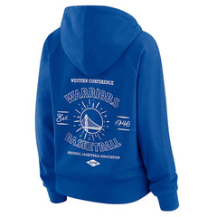 Golden State Warriors WEAR by Erin Andrews Women's Vintage Full-Zip Raglan Hoodie sale - Blue cheap