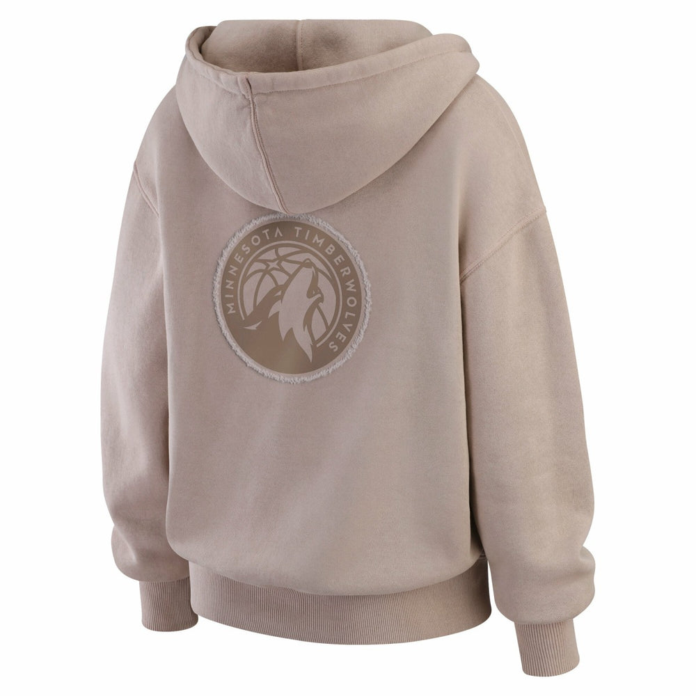 Minnesota Timberwolves WEAR by Erin Andrews Women's Washed Pullover Crewdie - Tan on sale