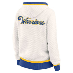 Golden State Warriors WEAR by Erin Andrews Women's Plus Size Hoodie Sweater sale - Cream for sale