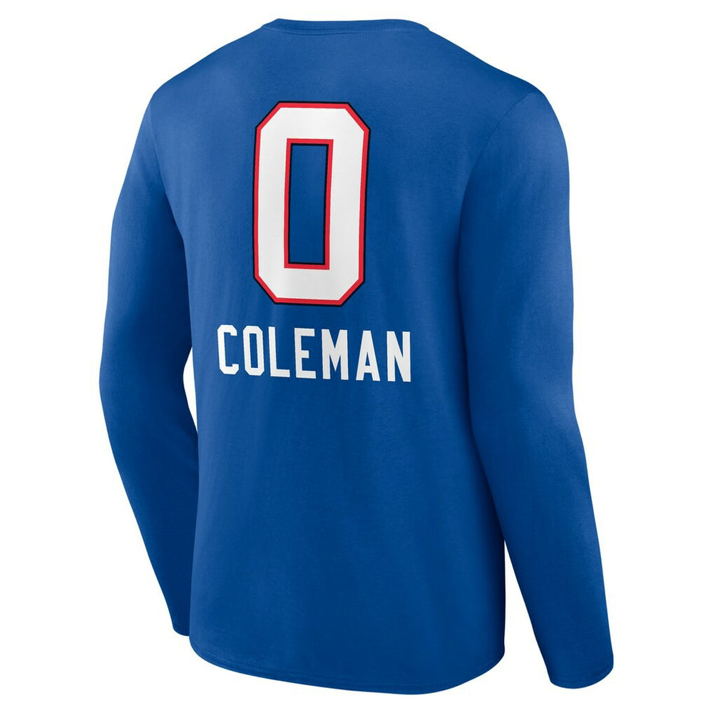 NFL Buffalo Bills Keon Coleman  Team Wordmark Name & Number Long Sleeve T-Shirt