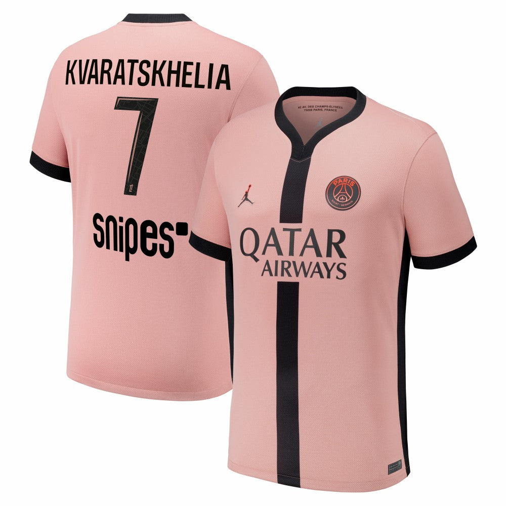 Khvicha Kvaratskhelia Paris Saint-Germain Youth 2024/25 Third Replica Player Jersey / Soccer On sale