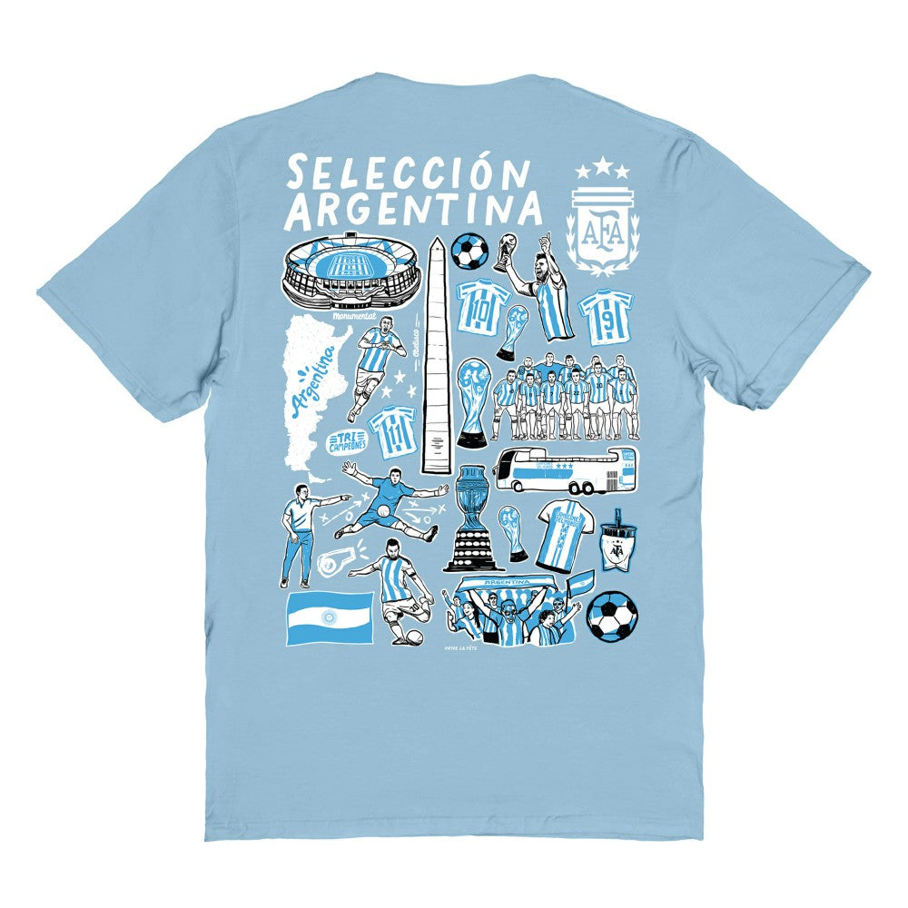 Argentina National Team Vive La Fete Women's Impressions Artwork T-Shirt / Soccer Hot sale
