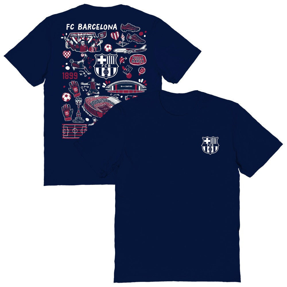 Barcelona Vive La Fete Women's Impressions Artwork T-Shirt / Soccer Outlet