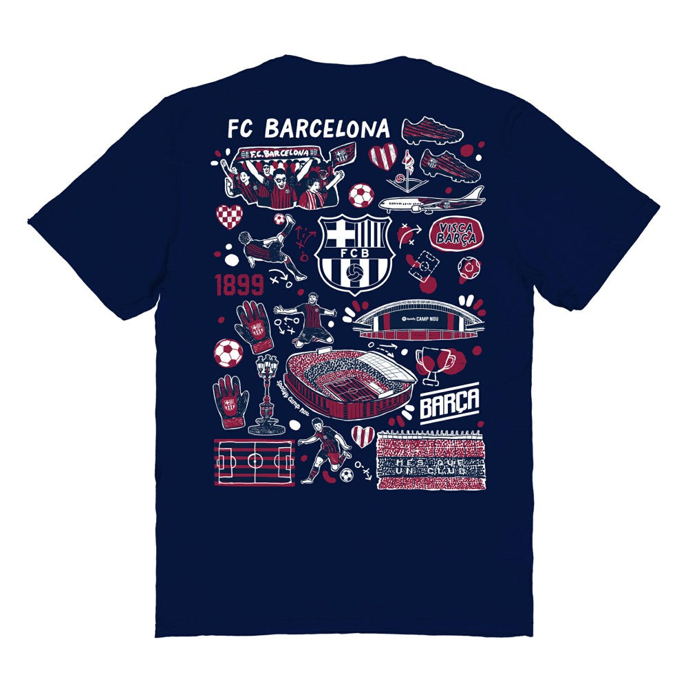 Barcelona Vive La Fete Women's Impressions Artwork T-Shirt / Soccer Outlet
