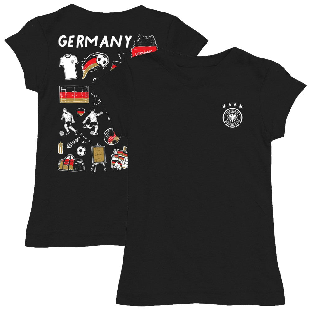 Germany National Team Vive La Fete Girls Youth Color Badge Fitted T-Shirt / Soccer Online