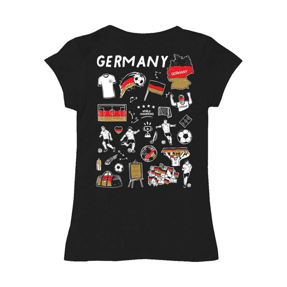 Germany National Team Vive La Fete Girls Youth Color Badge Fitted T-Shirt / Soccer Online